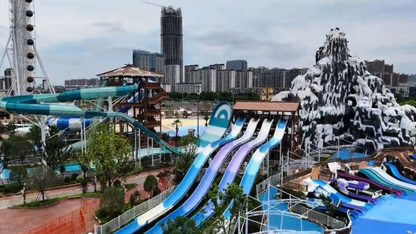 赣中首座综合性现代主题乐园！江西吉安欢乐世界水上游乐设备进入试滑验收阶段